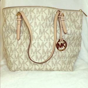 Michael Kors Cream & Tan Tote